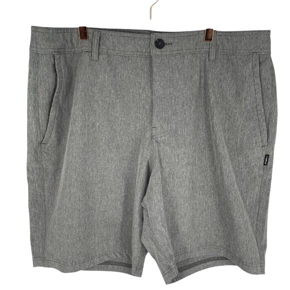O'Neill Shorts Mens 38 Heather Gray Hybrid Reserve Flat Front Golf Performance - Picture 1 of 10